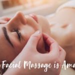 facial woman cheek massaged