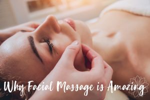 facial woman cheek massaged