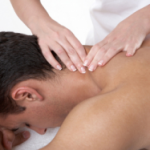 fibromyalgia man neck massaged