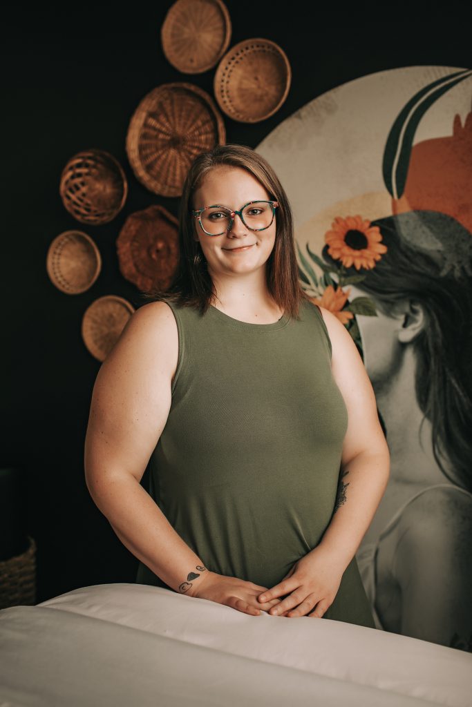 Professional headshot of Aleasa Sawyer, licensed massage therapist