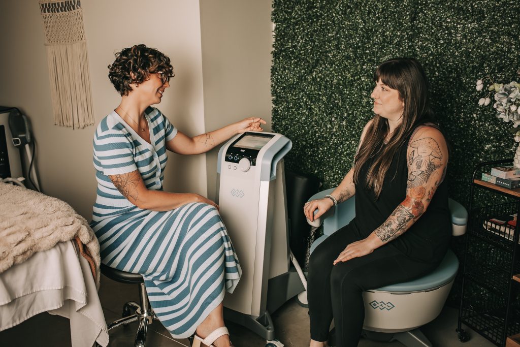 To show how simple and easy EmSella Pelvic Floor therapy is and how nice the space is.